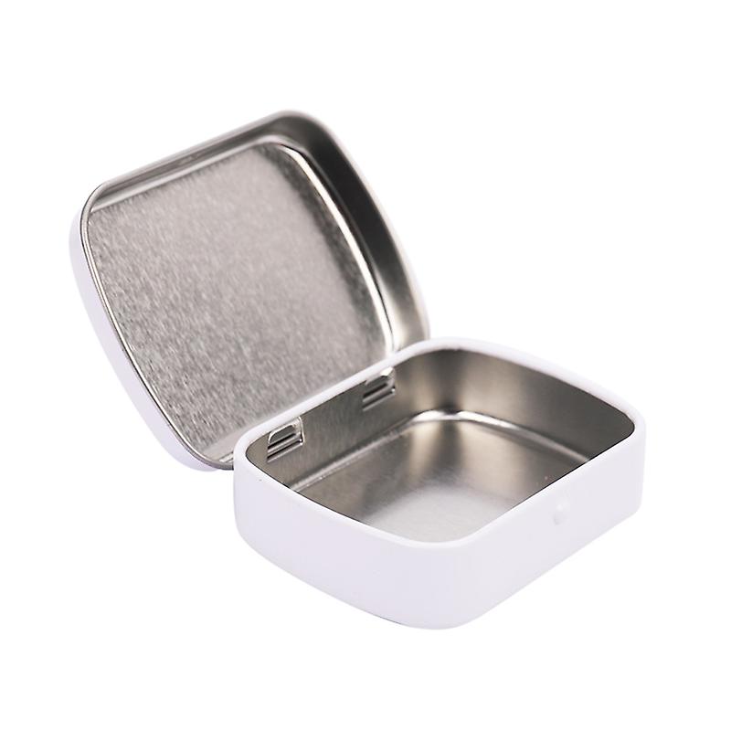 Survival Kit Small Empty Metal Silver Black Flip Storage Box Case For Key Candy