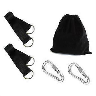 Tree Swing Hanging Straps Kit Hammock Belt Carabiner Portable Garden Patio Hiking Tire Rope Hook Storage Bag Accessories@aa