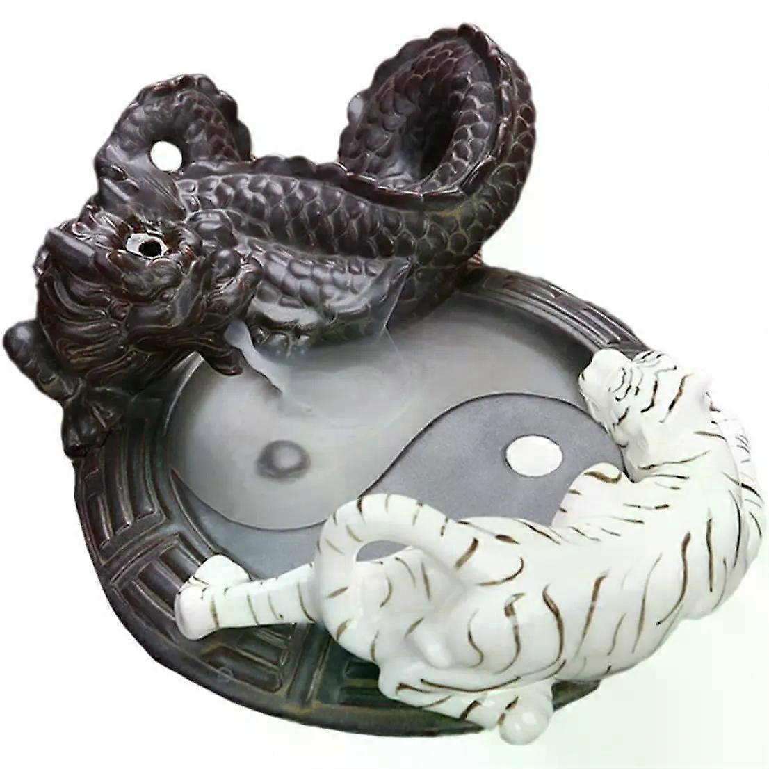 Incense Burner Ceramic Dragon Tiger Classical Aromatherapy