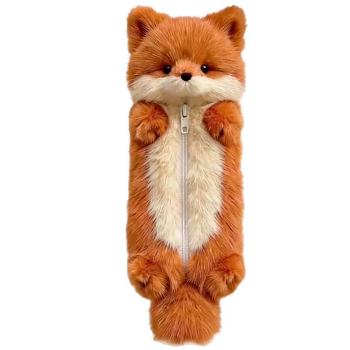 3D Plush Fox Pencil Case