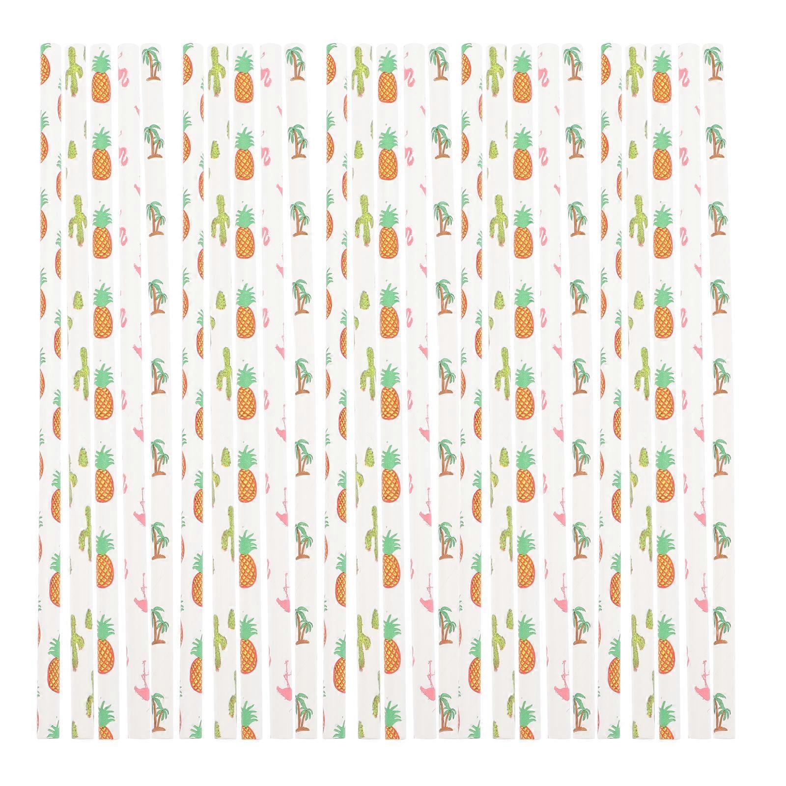 Assorted Color Paper Straws for Party 100Pcs Drinking Straws