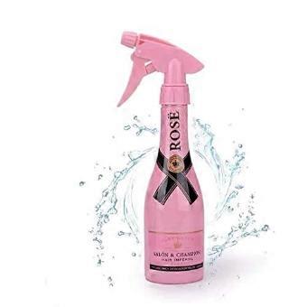 Pink Ergonomic Hair Spray Bottle with Dual Spray Modes and Fine Mist Stream, Lightweight Refillable Design