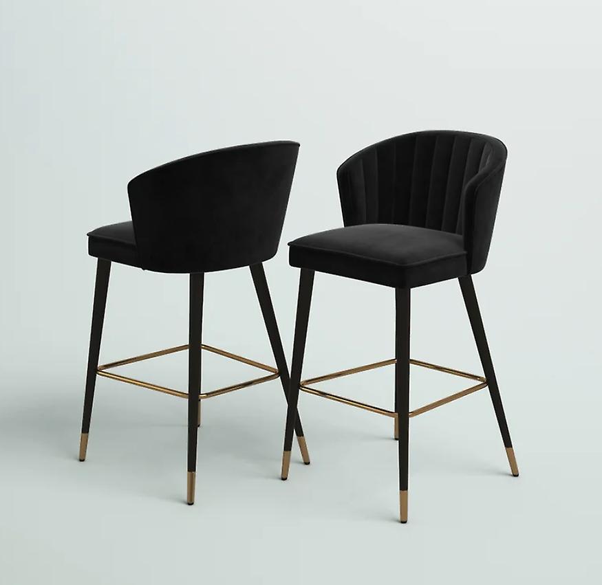 Indoor bar chair Bar Counter Stool (Set of 2) with color for black