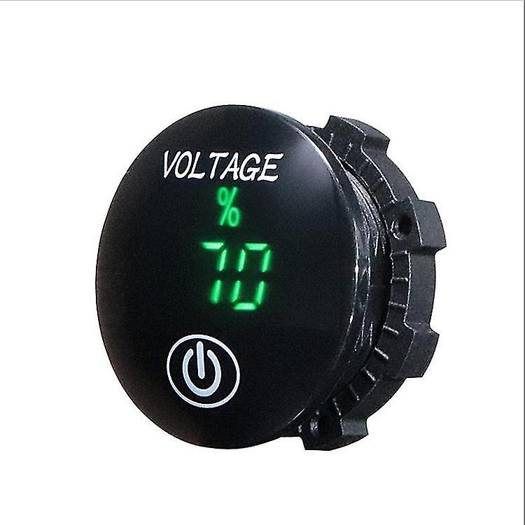 DC 12V-24V LED Digital Display Voltmeter Voltage Meter Round