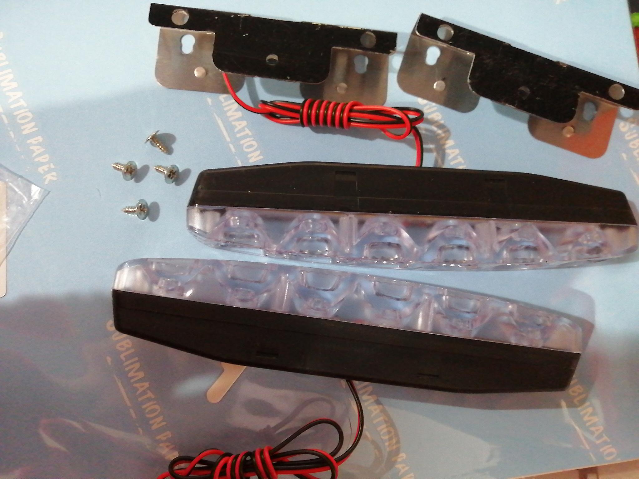 2 stuks 12v 6 Led Dagrijverlichting Drl Auto Mist Dag Rijden Lamp Lights Kit