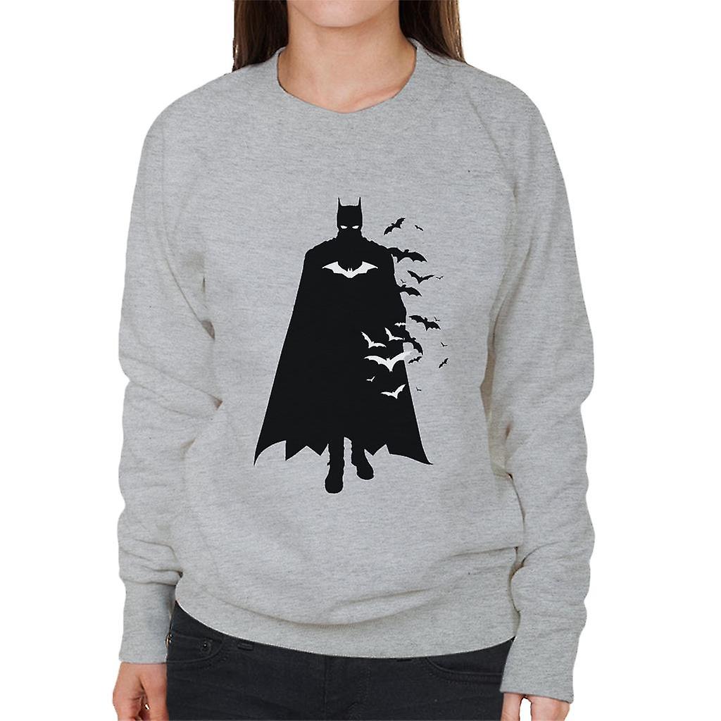 Het Batman Silhouet Witte Bats Dames Sweatshirt