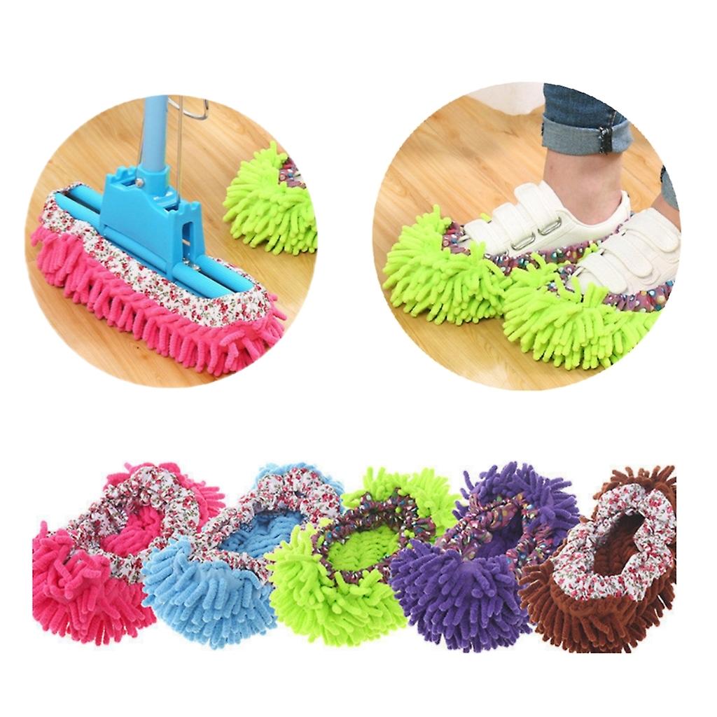 Multifunksjon Gulvstøvrensing Tøfler Sko Lazy Mopping Sko