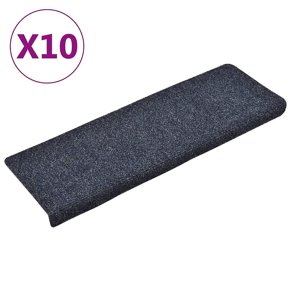 Step Mats Self-Adhesive 10 Pcs. 65x21x4 cm Anthracite Rectangular Edge