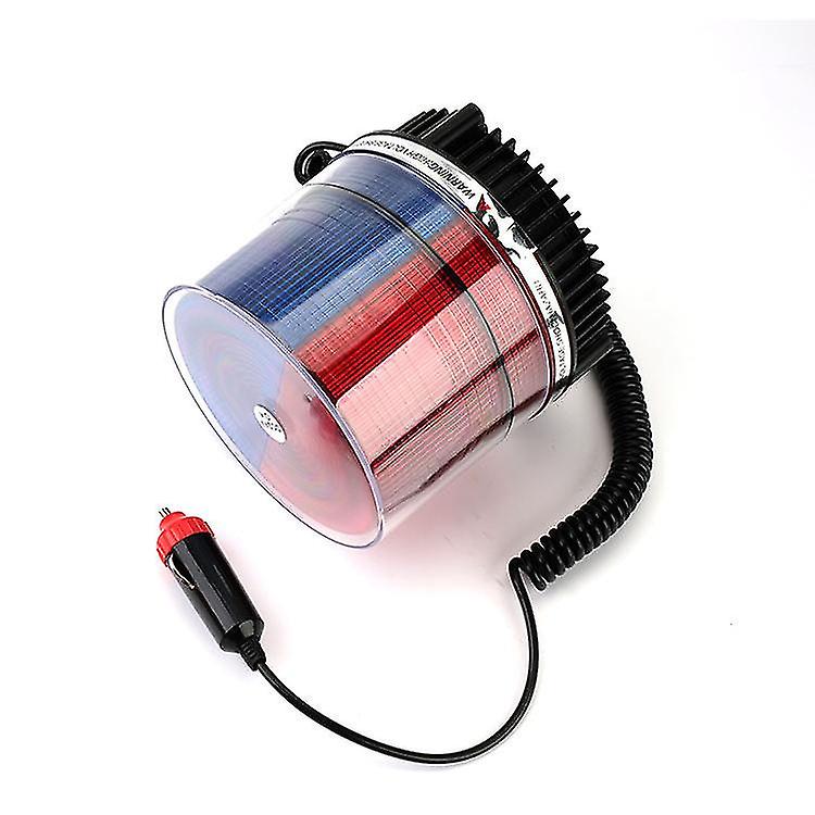 Red And Blue Wireless Rotating Beacon Led Strobe Warning Light Roof Top