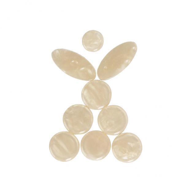 2x9 Pieces White Shell Key Button Inlays for Alto Tenor Soprano Saxophone Sax