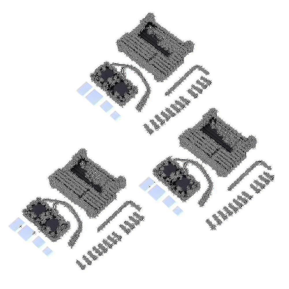 3x For Raspberry Pi 4 Aluminum Case With Dual Cooling Fan Metal Shell Black Enclosure For Raspberry