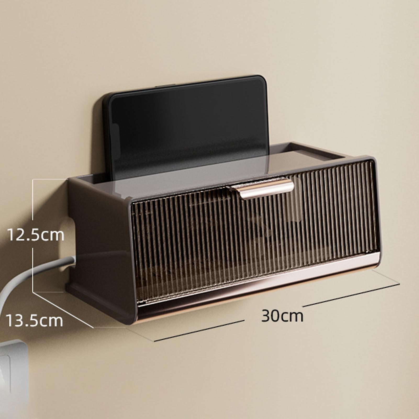 Wall Mounted Power Strip Holder No Drilling Hanging Rack Box