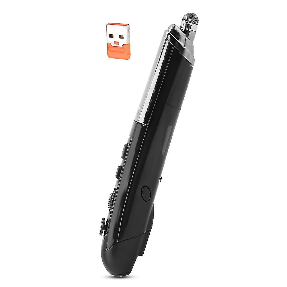 2.4G Usb Wireless Optical Pen Mouse Pocket Drawing Write Stylus Pen Mouse (black)
