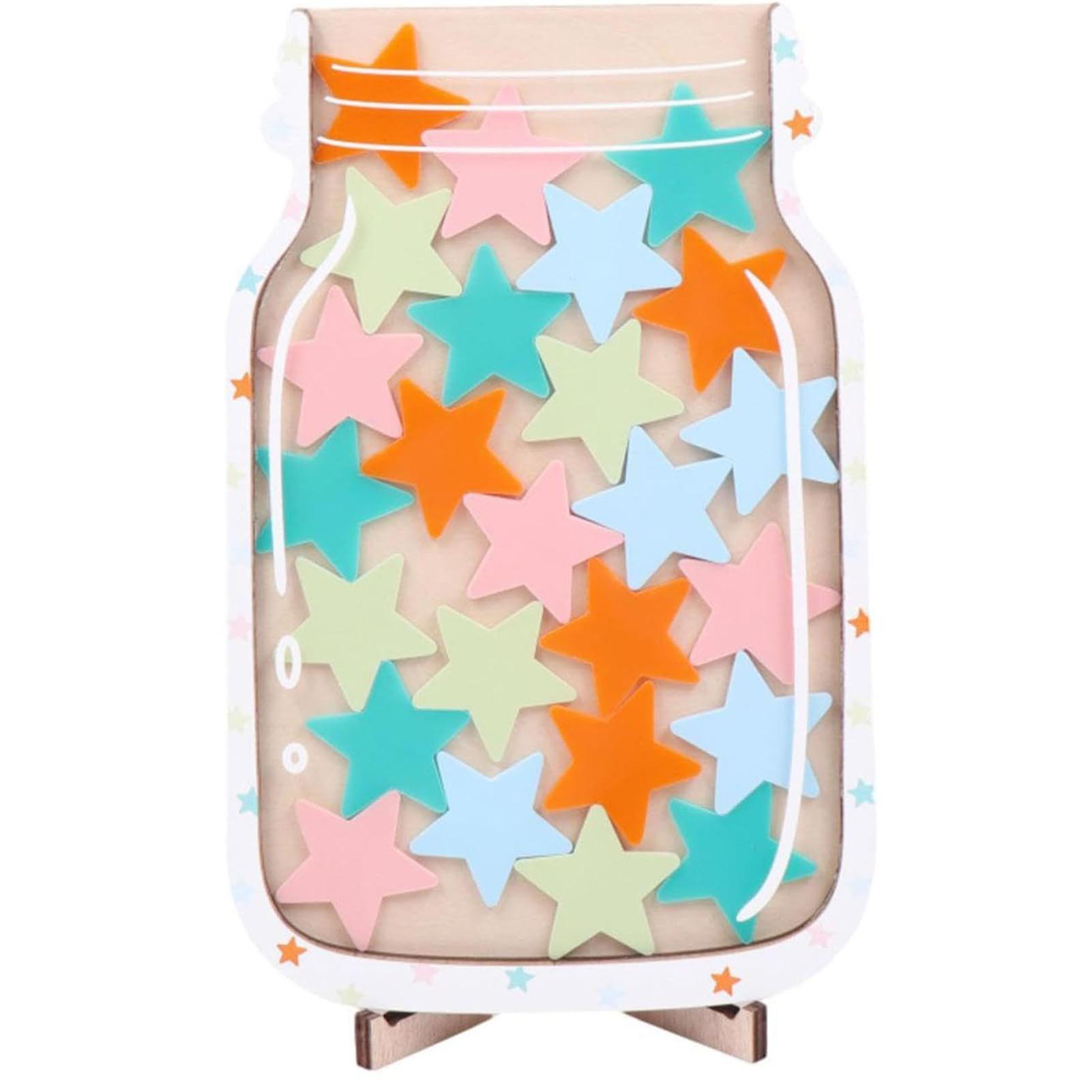Seahorses Wooden Ornaments Jar Half Transparent Coin Storage Tank Home Decoration