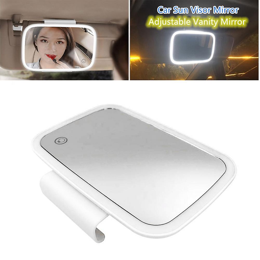 Women's Car Makeup Mirror, Compact, With Led Light, Car Interior Accessories