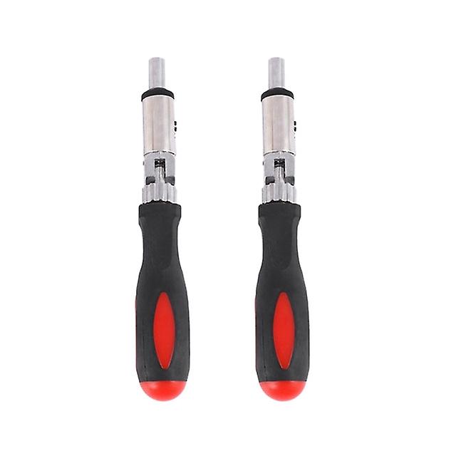 2X 0-180 Degree Multi Function Ratchet Screwdriver 1/4 Inch Inside Hexagon Interface Adjustable Angles Screwdriver