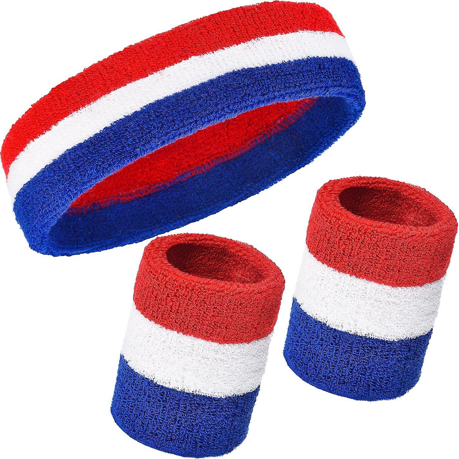 Stripe Sports Belt Set Includes A Set Of Wrist Strap And A Pair Of High Stripe Sports Headband Sets