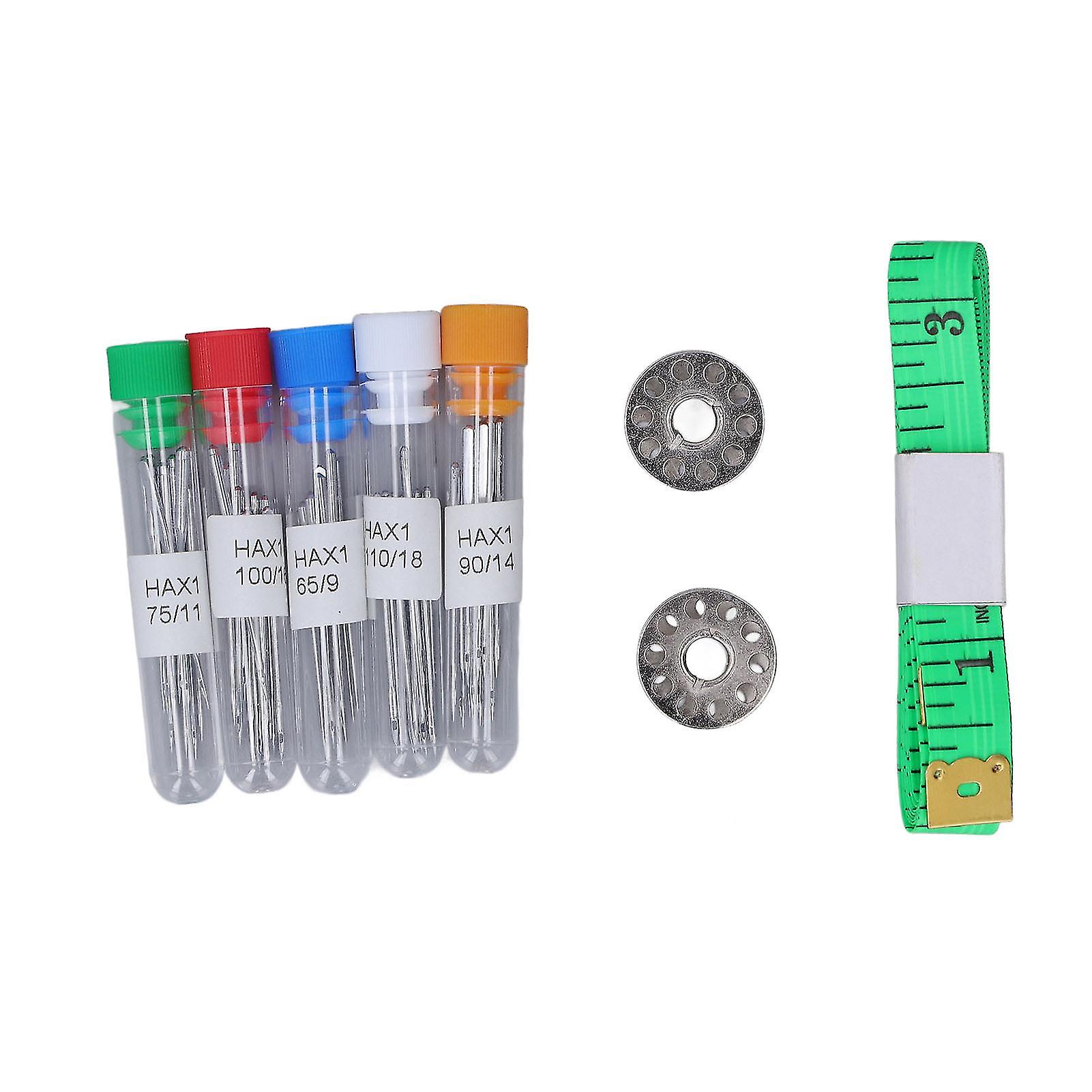 50Pcs Sewing Machine Needles Chromium Plated Steel High Hardness Universal Sewing Machine Needle with Tubes Bobbins