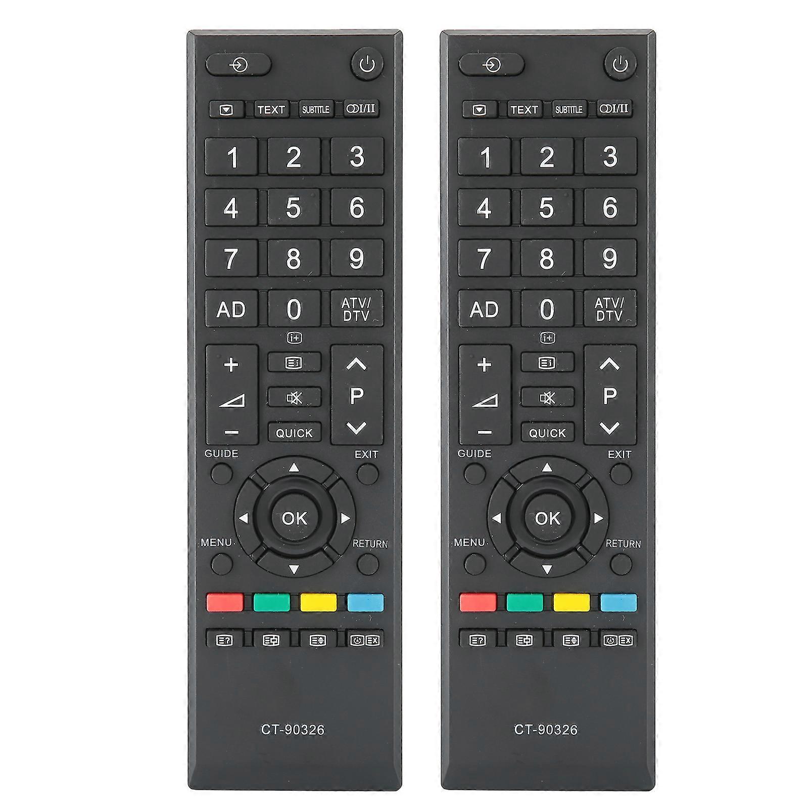 2PCS Wireless TV Remote Control for Toshiba - Durable, Energy-Saving, Easy Setup