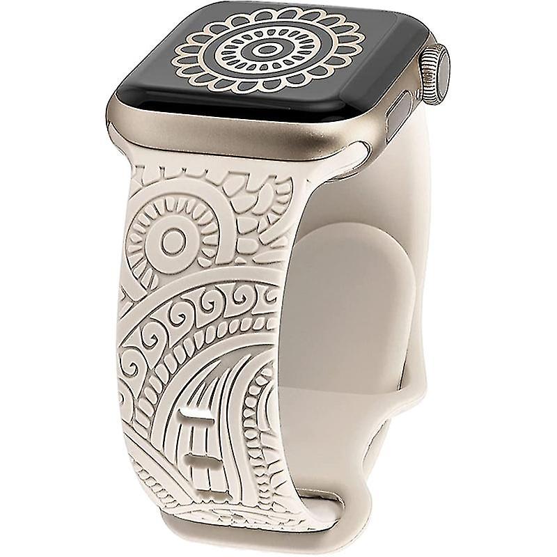 Boho Engraved Bands Compatible With Apple Watch Bands, Strap Replacement Wristbands