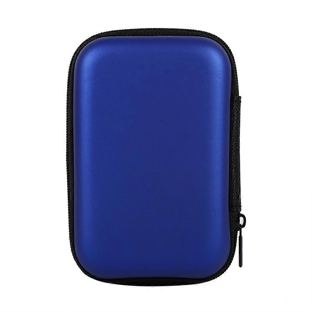 Mini Storage Bag Gadgets Organizer Portable Case For Earphone U Disk Data Cable Hot (Dark Blue)
