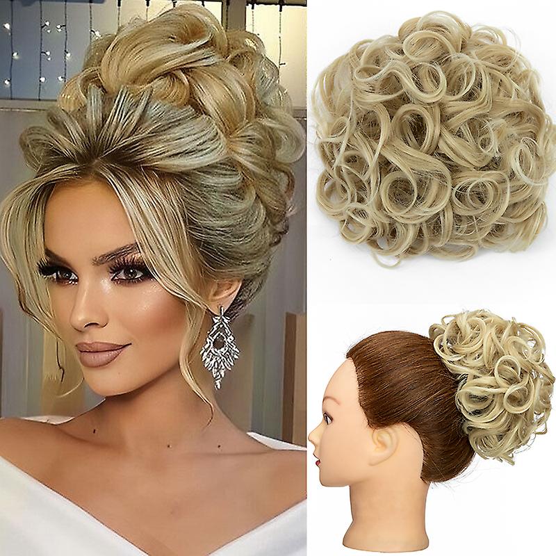 Curly Hair Bun Comb Clip Hair Pieces Updo Chignon