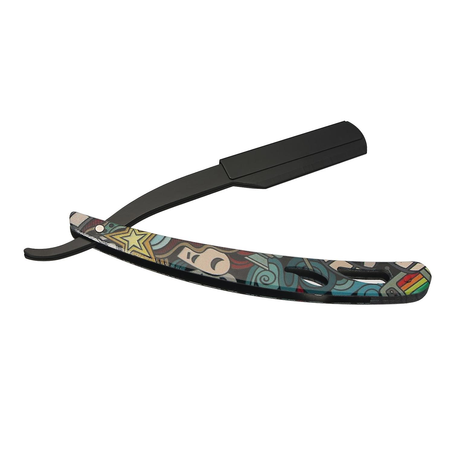 Foldable Straight Edge Barber Razor Metal Blade Handle Folding Shaver Knife Shaving Tool Beard Hair