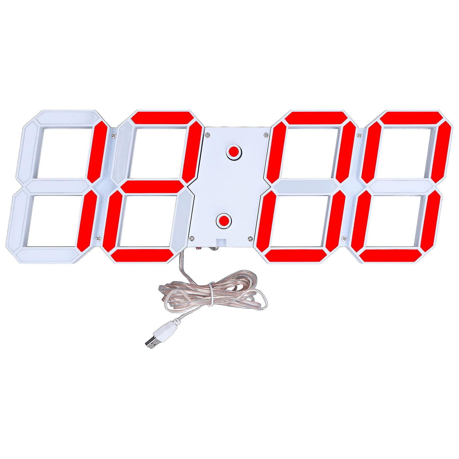 LED Hollow Wall Clock Multi Function 3D Digital Wall Clocks Intelligent Dimming 100?240VUS Plug