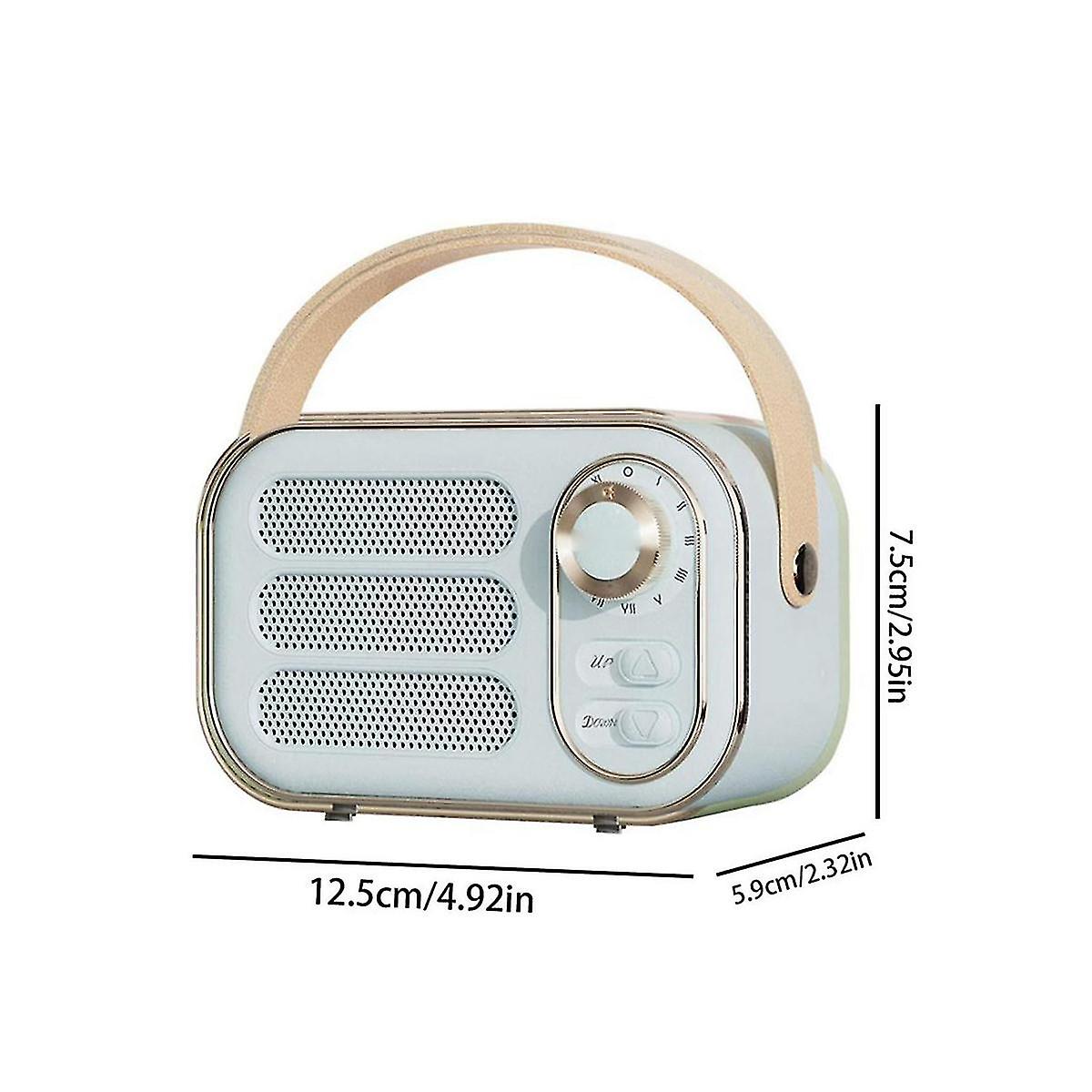 Retro Speaker 360 Stereo Effect Bluetooth Mini Speaker Vintage Radio Home Decor Sound Box compatible with Outdo