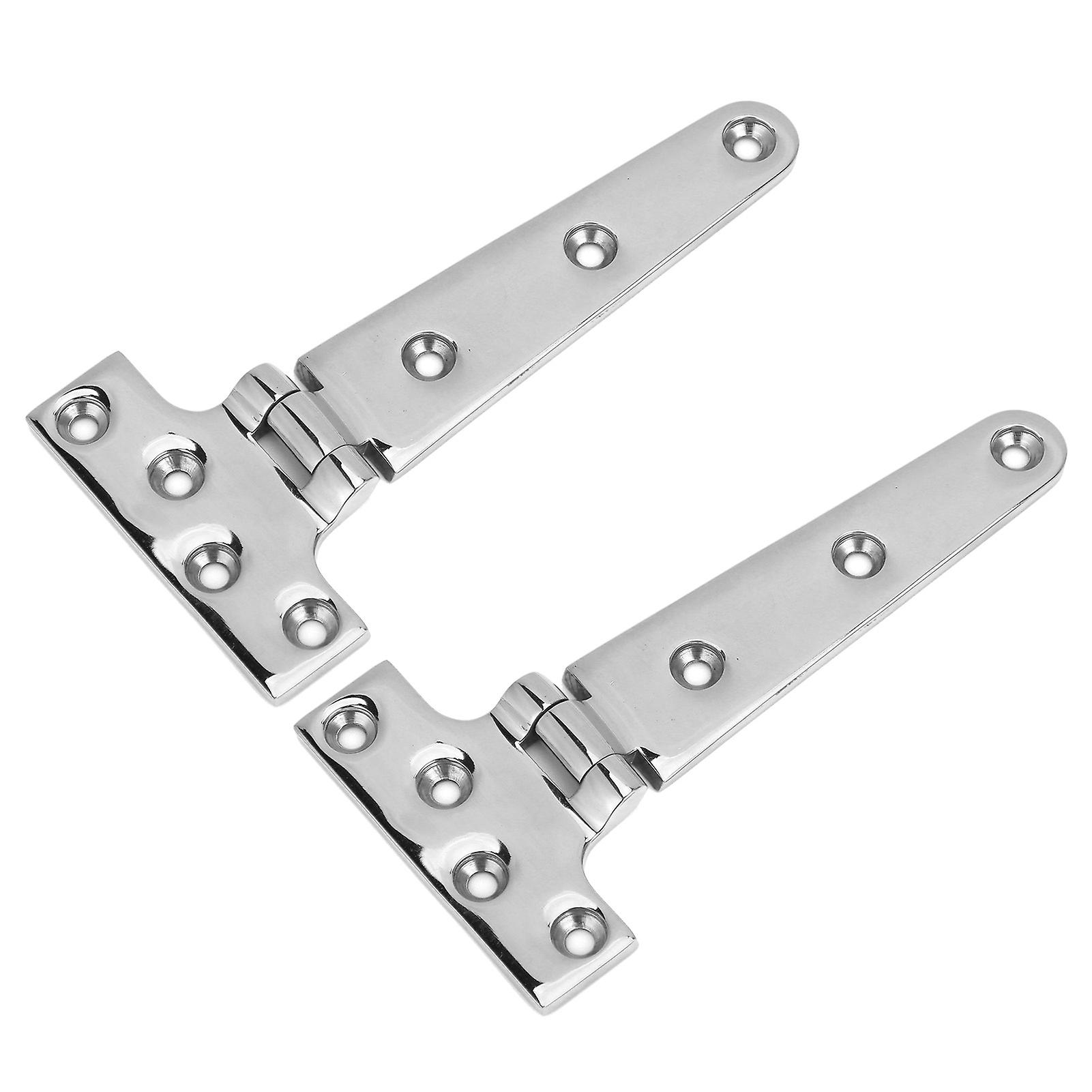 2pcs T shape Door Hinge 316 Stainless Steel Heavy Duty Universal Marine Boat Hardware 6x3in