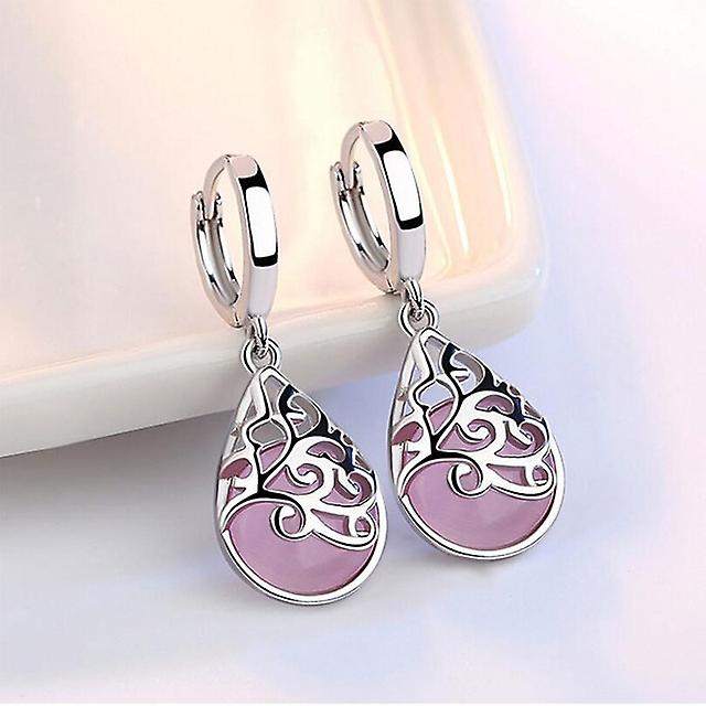 925 Sterling Silver Moonlight Opal Tears Totem Drop Earrings