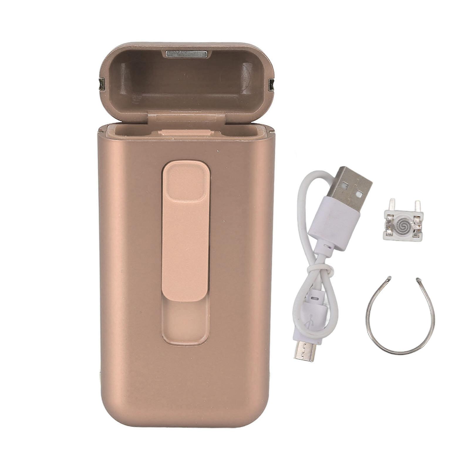 Gold Magnetic Cigarette Case with Built-In Lighter – Holds 20 Smokes, Damp-Proof