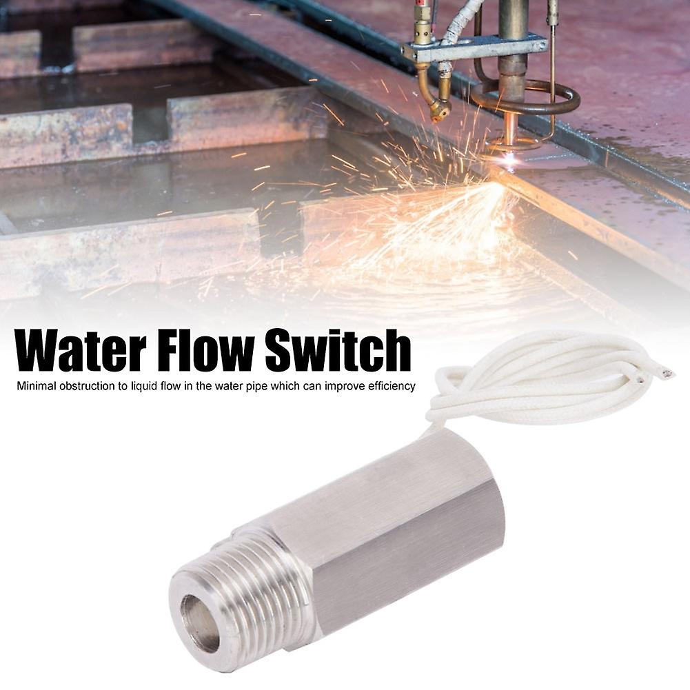 Water Flow Switch Sensor 304 Stainless Steel G1/2in Female/Male Thread for Welding Machine