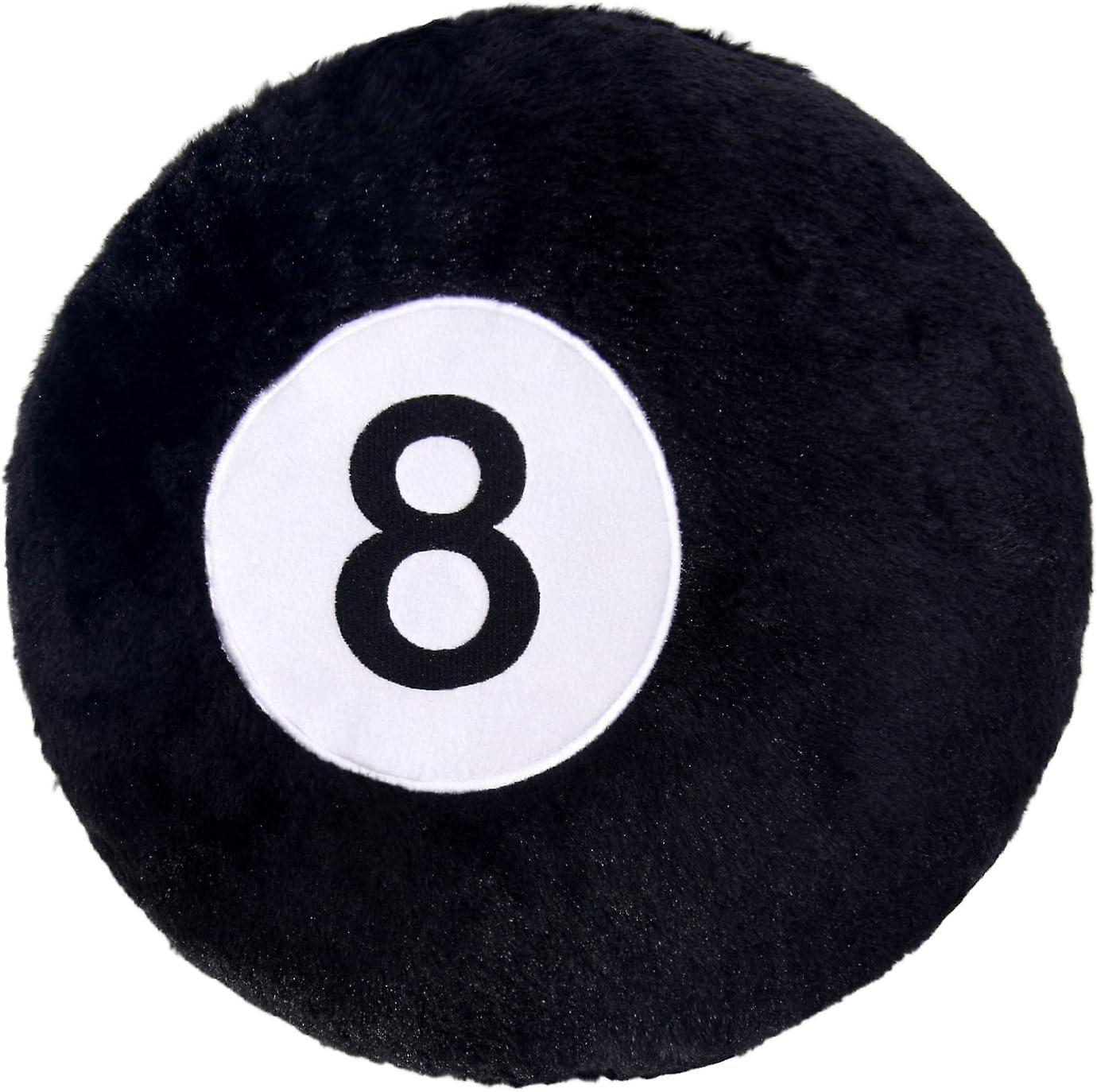 8 Ball Pillow, 19.7" Simulation Black Billiards 8Ball Throw Pillow