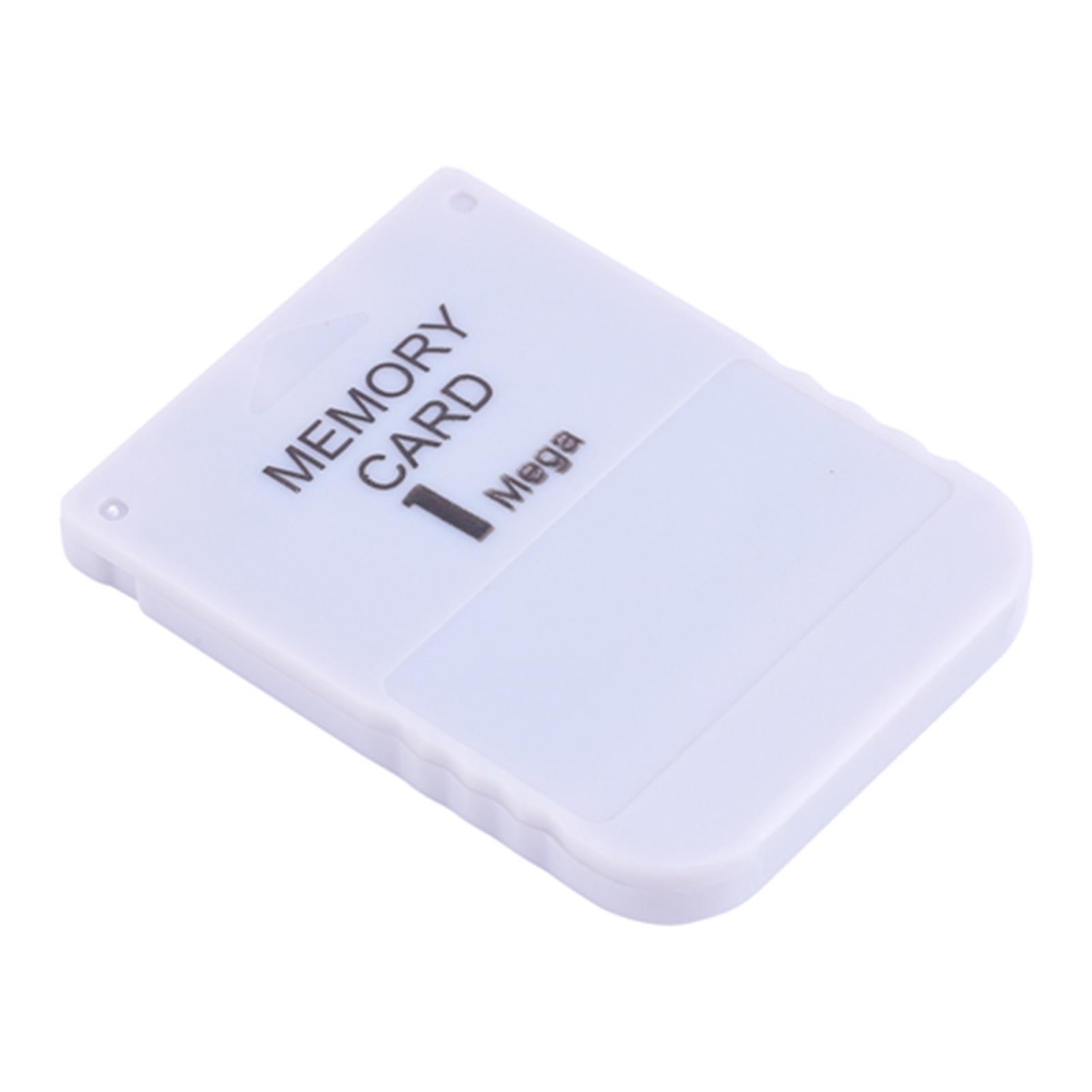 1MB White Memory Card for PS1 Portable Game Save Storage