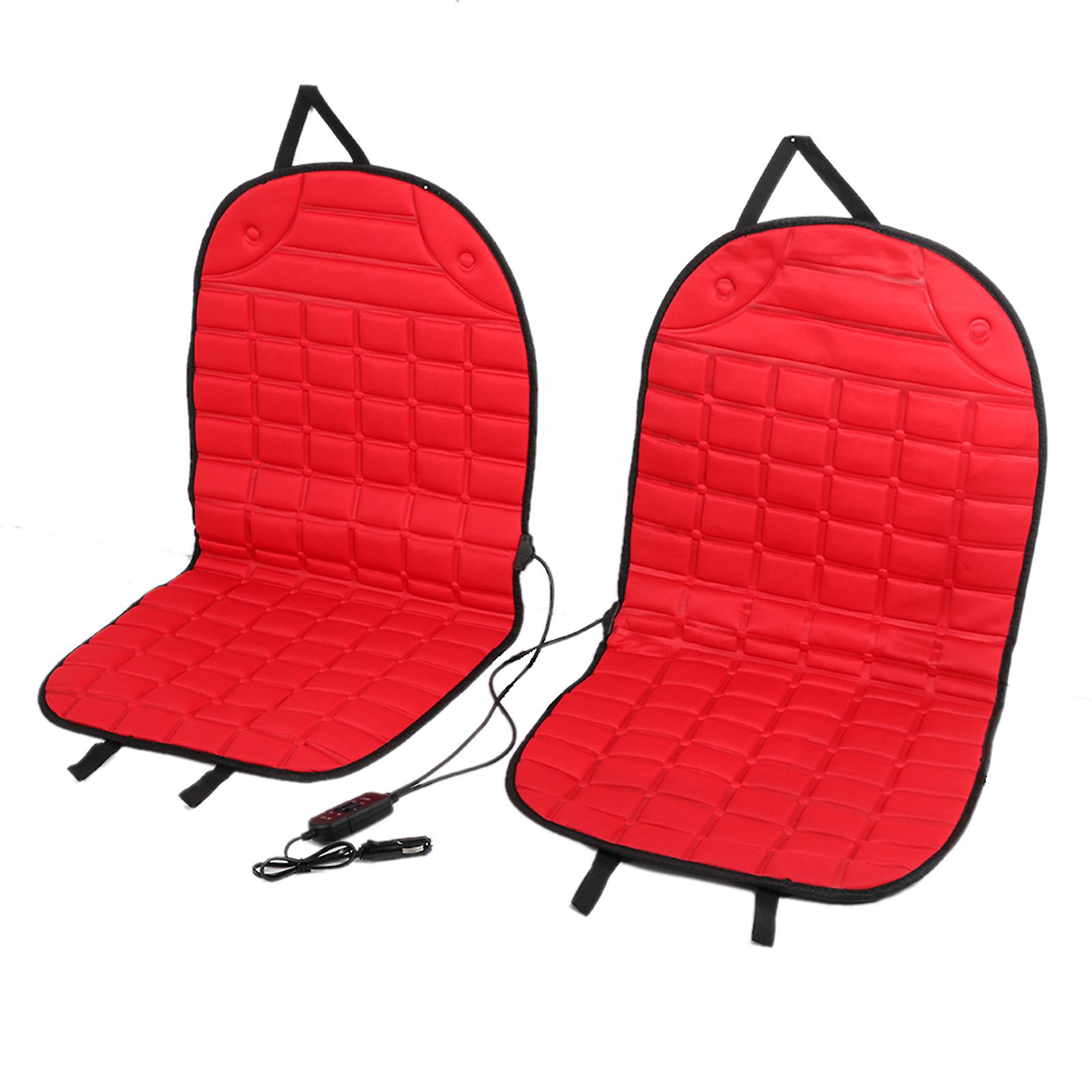 12V Thick Double Car Seat Heating Pad Red