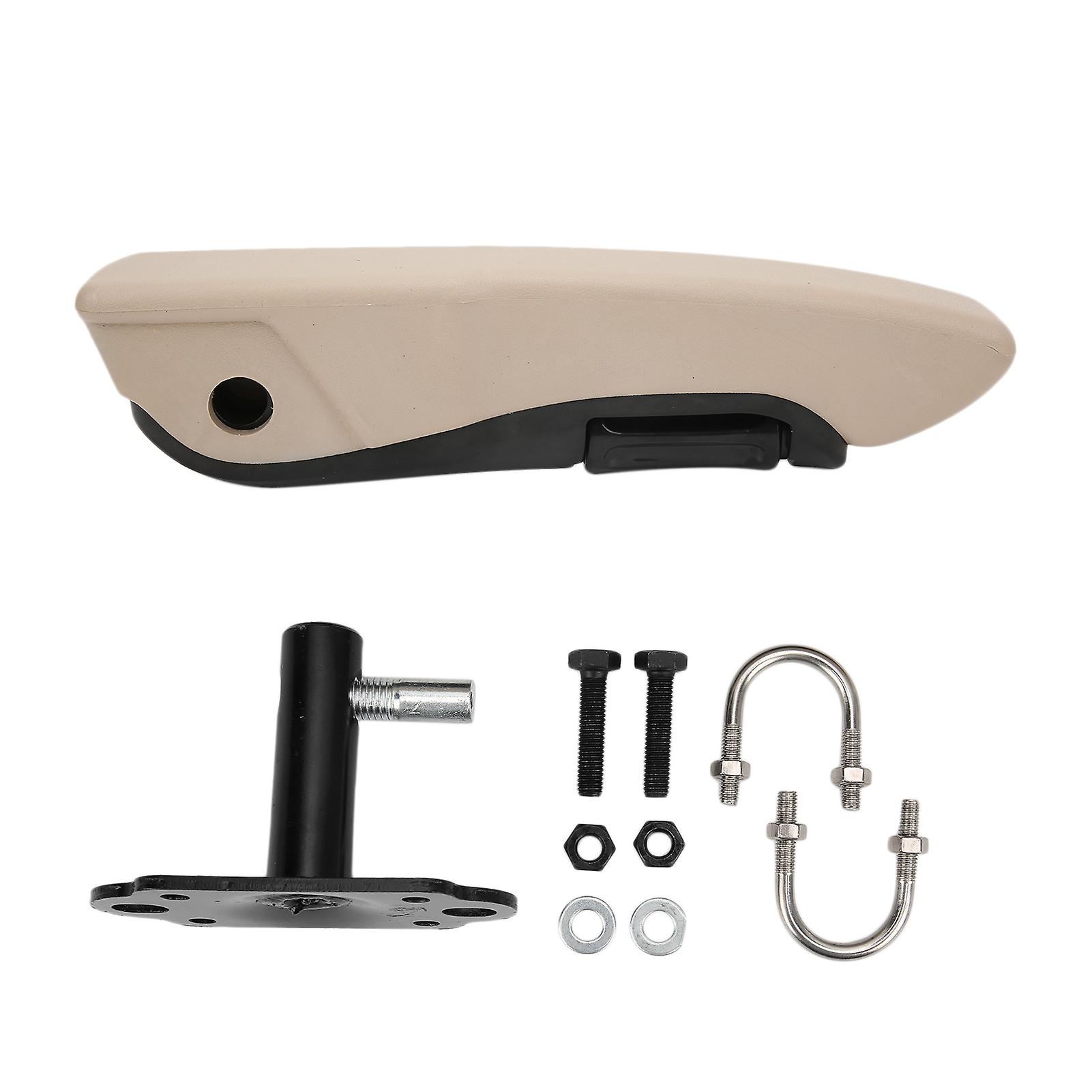 Adjustable Car Seat Armrest Beige Left Hand Arm Rest Universal for Trucks Vans Trailer