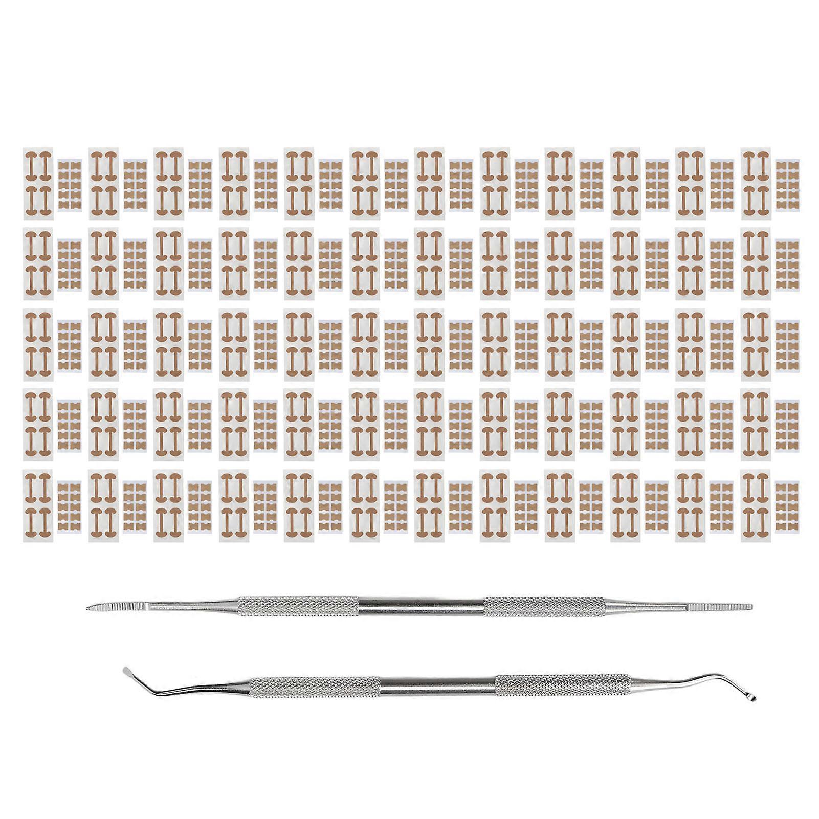 120pcs Ingrown Toenail Corrector Strips Double Sided Rubber Strip Toenail Corrector Patch