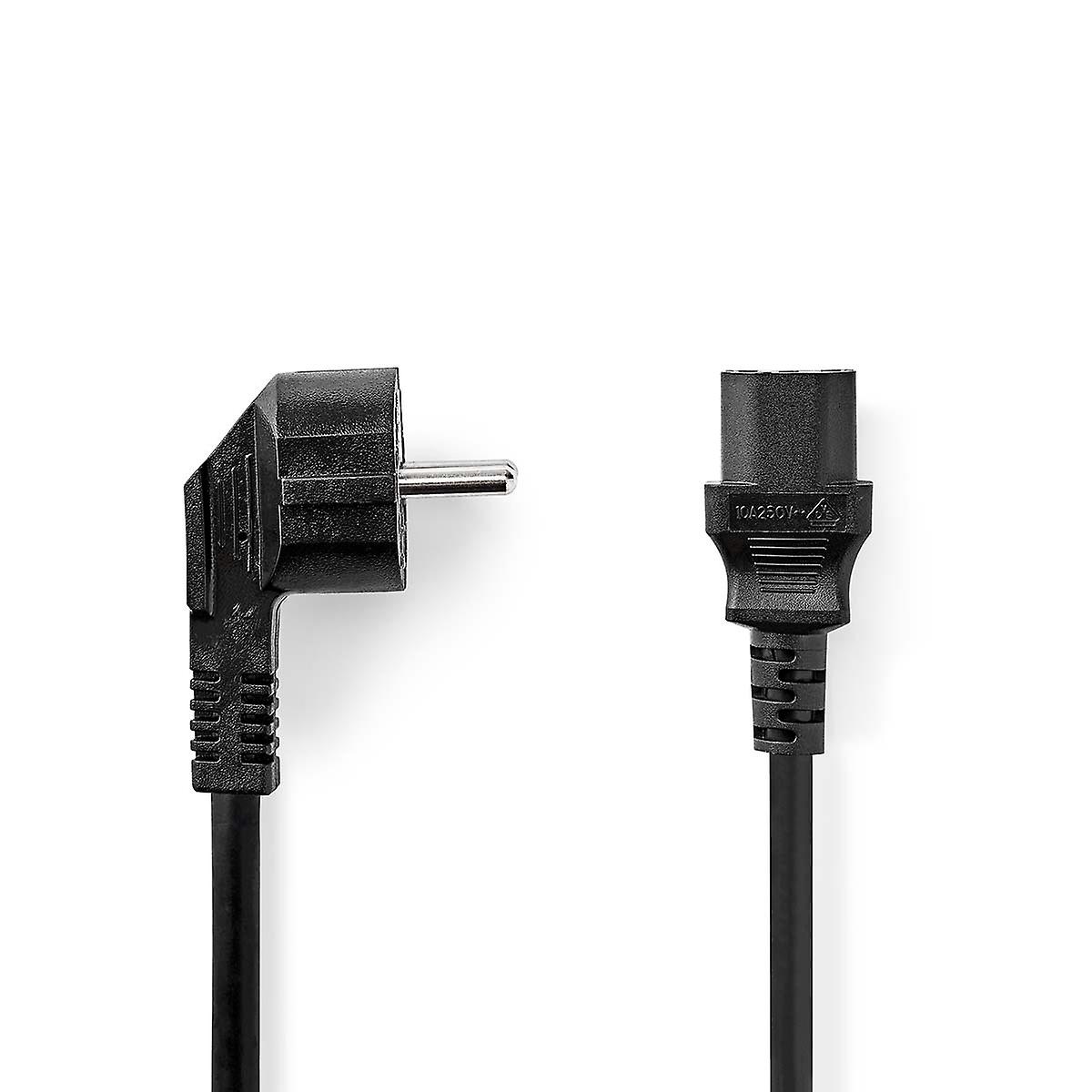 電源ケーブル |電源プラグ オス |IEC-320-C13 |アングル |ストレート |ニッケルめっき |2.00メートル|ラウンド |ポリ塩化ビニル