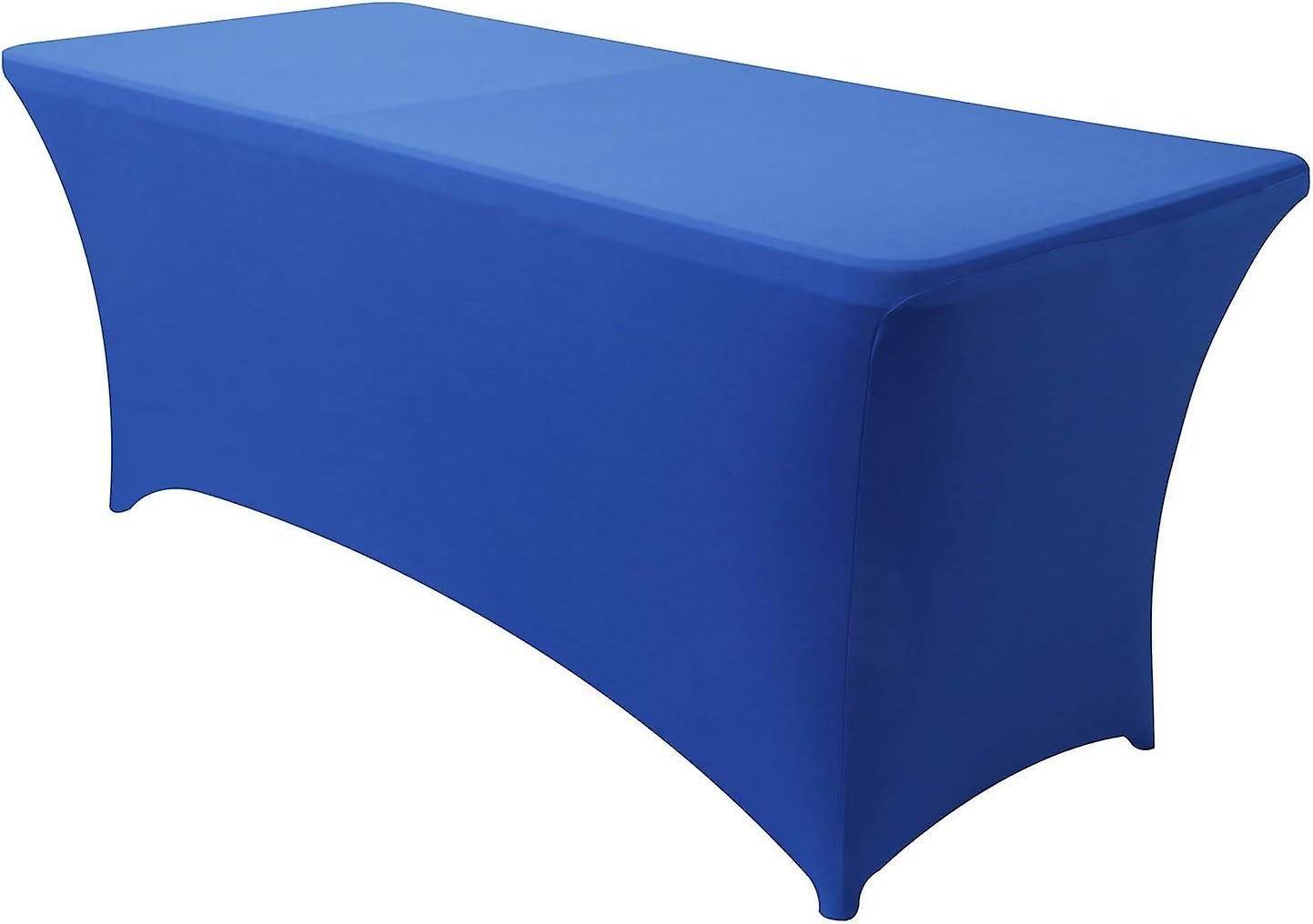 6ft Stretch Spandex Table Cover for Standard Folding Tables - Universal Rectangular Fitted Tableclot