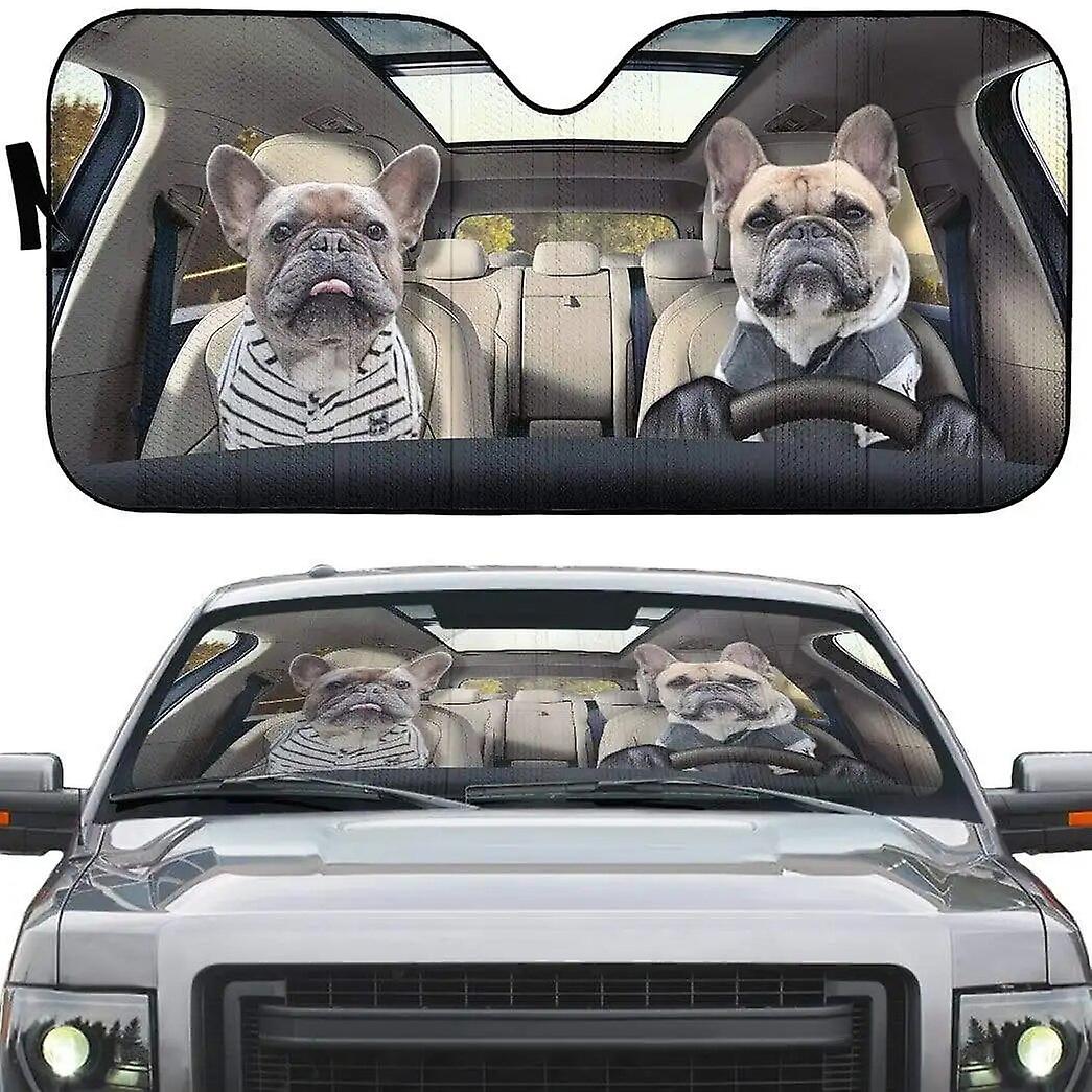 Parasole per auto Bulldog francese, Parabrezza Bulldog francese, Parasole per cani di famiglia, Accessori per auto Bulldog francese, Bulldog francese ~ 19736