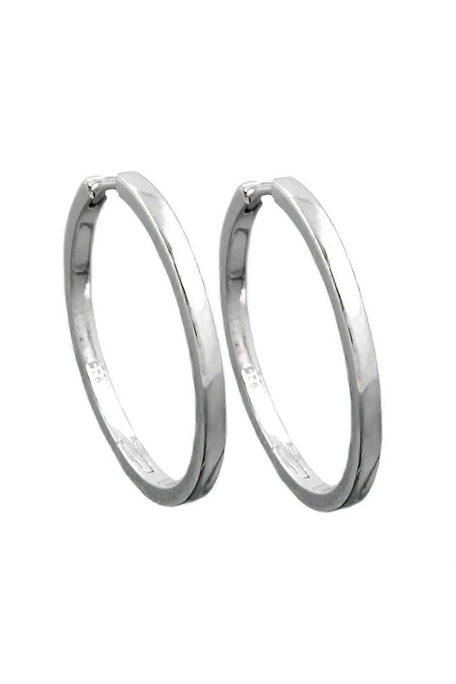 Hoop Earrings 26mm X 2mm Silver 925 - Gl93156