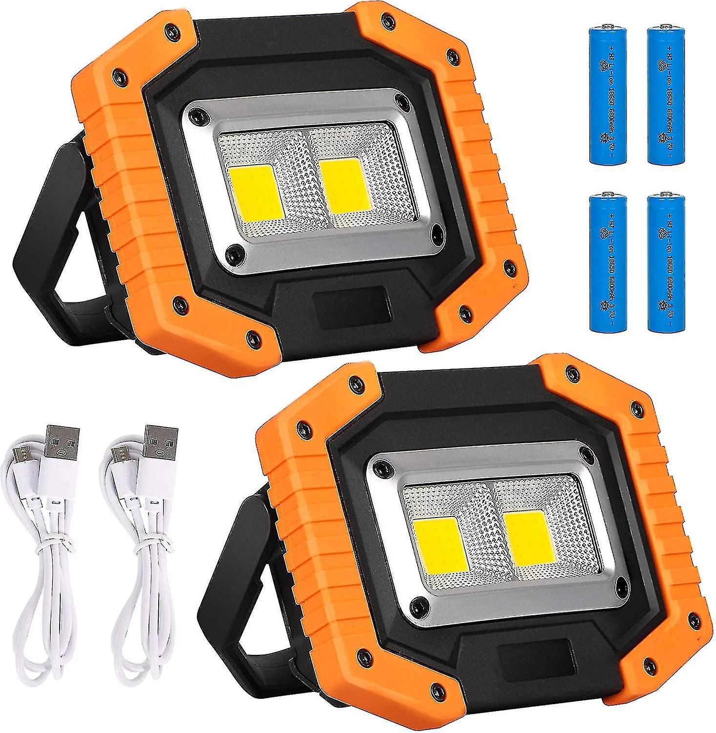 Rechargeable LED Spotlight- 3 Modes, Waterproof, Battery-Powered