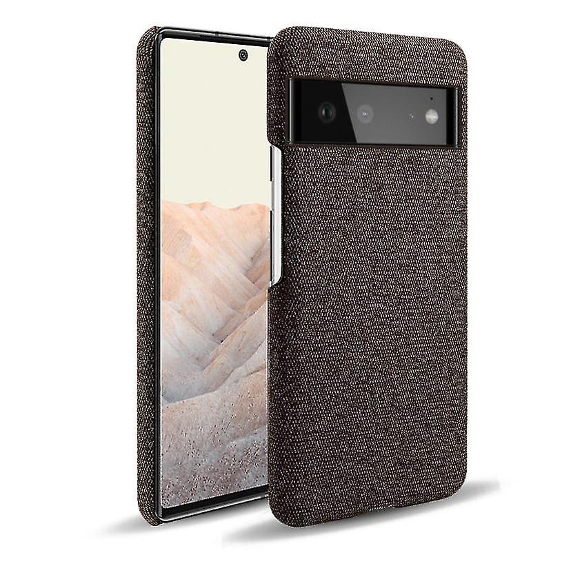 Fabric Protective Phone Case For Google Pixel 6 (Brown)