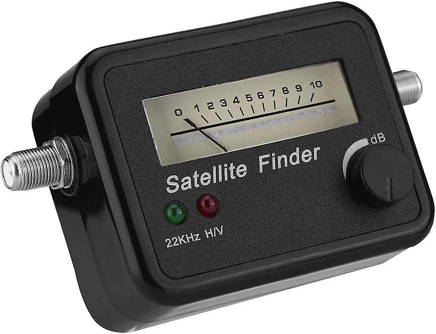 Satellite Finder, Digital Signal Meter with Black Background and White Sat TV Receiver