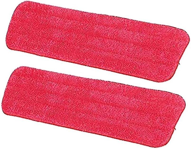 2X Microfiber cleaning flat mop replacement cleaning cover Red(42 * 13cm)