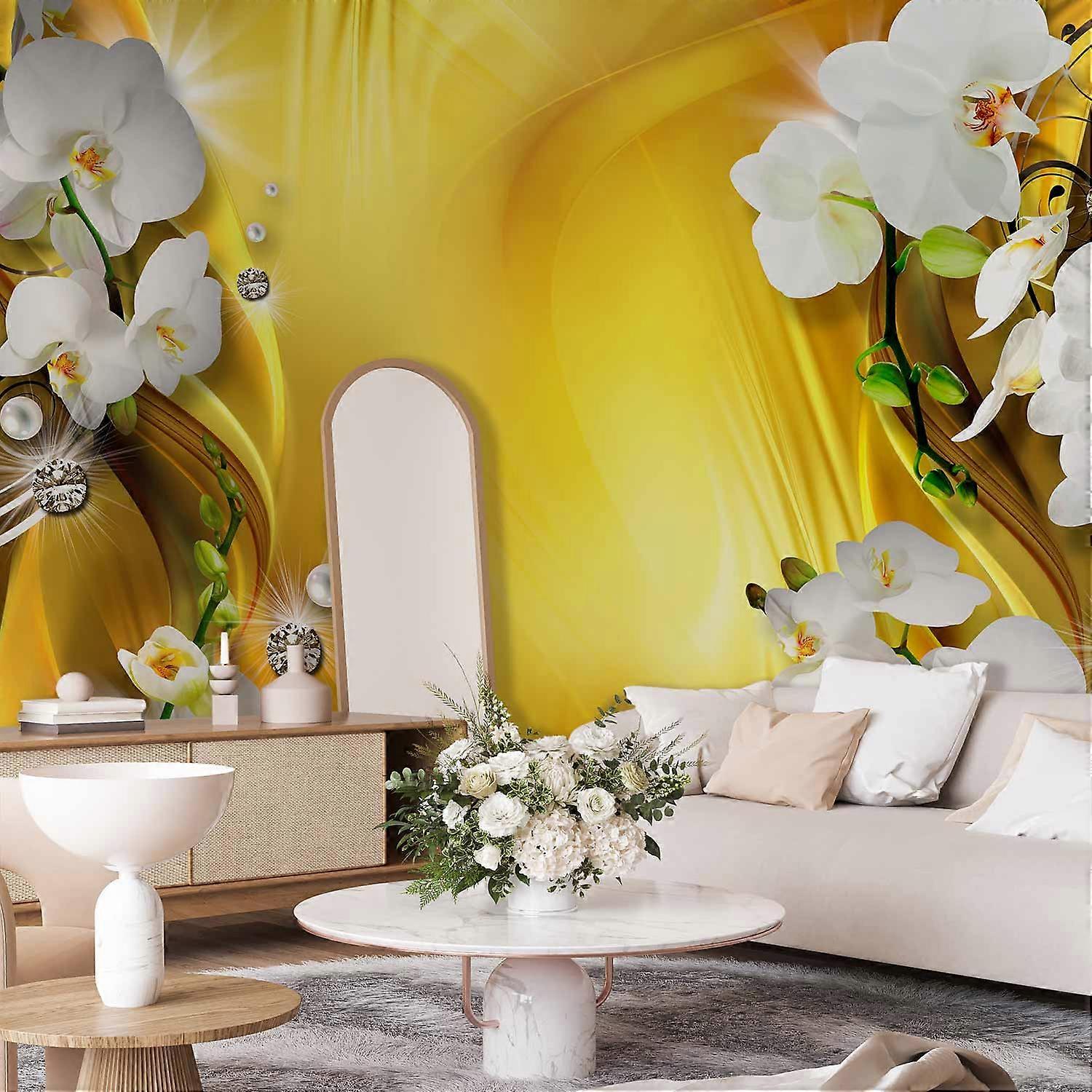 Falfestmény - orchidea aranyból