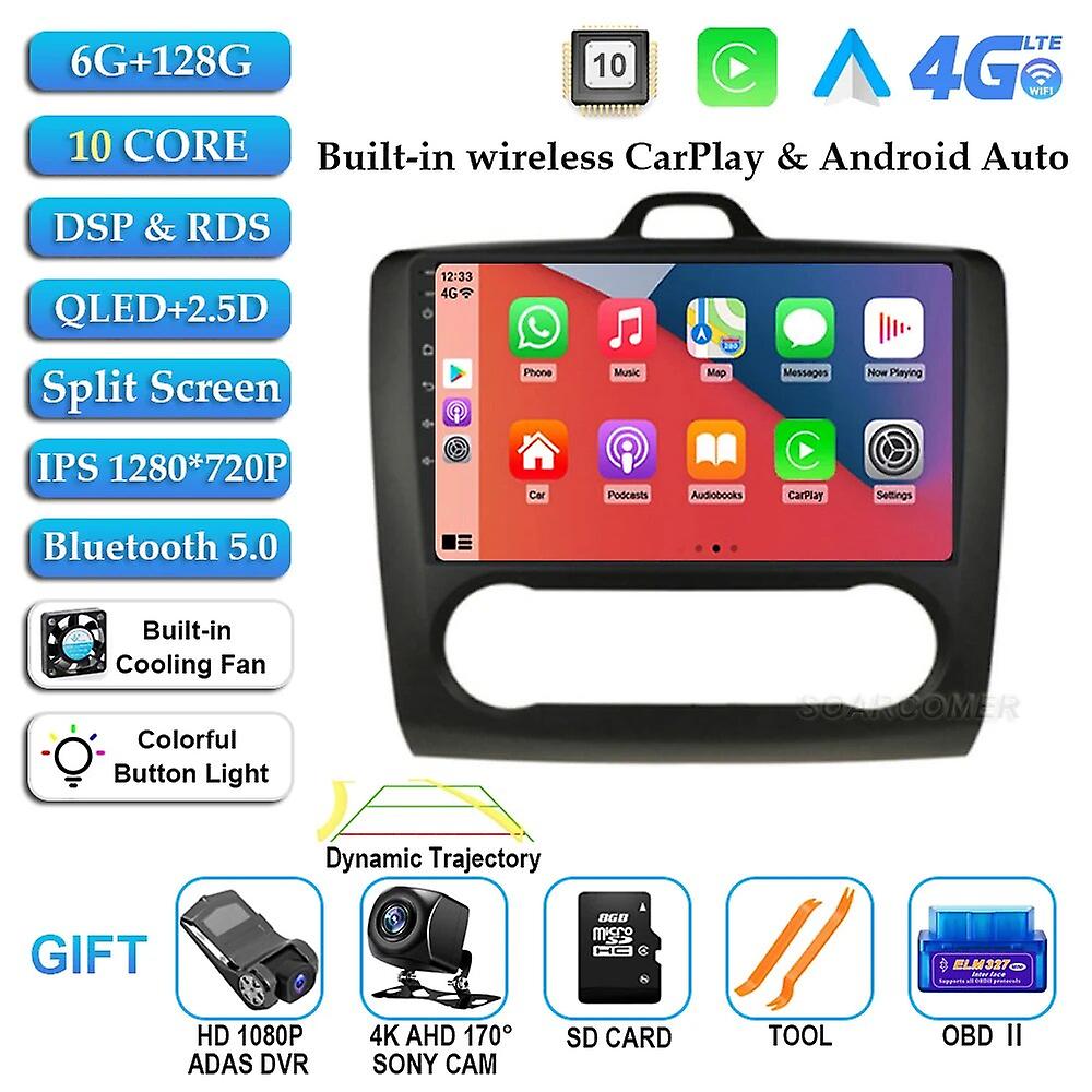 Android 13 For Ford Focus Exi Mt At 2004 - 2011 Car Radio 4g Multimedia Video Player Stereo Head Unit Navigation Gps Dsp Carplay