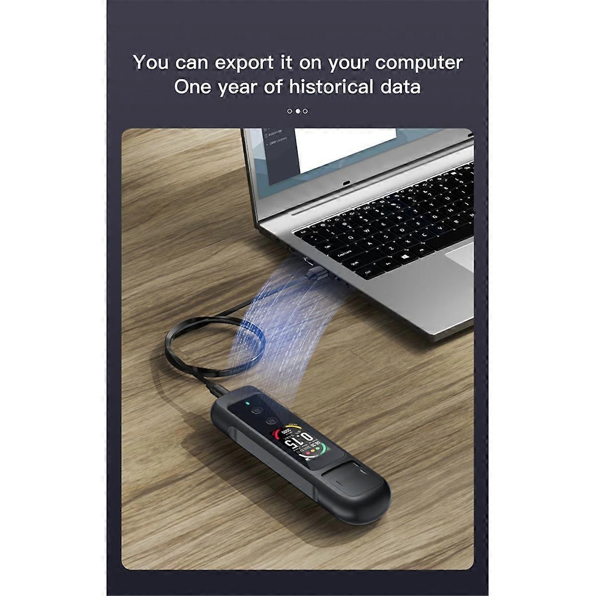 Non- Alcohol with LED Display Screen Memory Function 50 Groups Data Storage for Personal Black