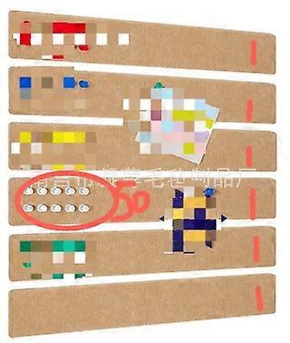 6pcs Felt Pin Board Bar Strips Memo Notice Boards Self Adhesive Pin Boards with Push Pins